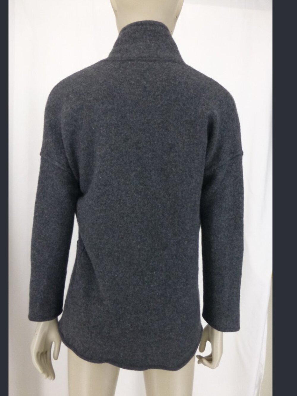 Madewell 100% Merino Wool Dark Grey On Button Blazer Jacket (Size XS) - Picture 4 of 11
